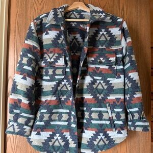 NWOT Southwestern Print Shacket, Size S